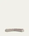 Interlude Home Valencia 3-piece Sectional In Dune, Polished Nickel