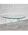 Interlude Home Westin Wave Cocktail Table In Transparent