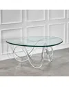 Interlude Home Westin Wave Cocktail Table In Clear