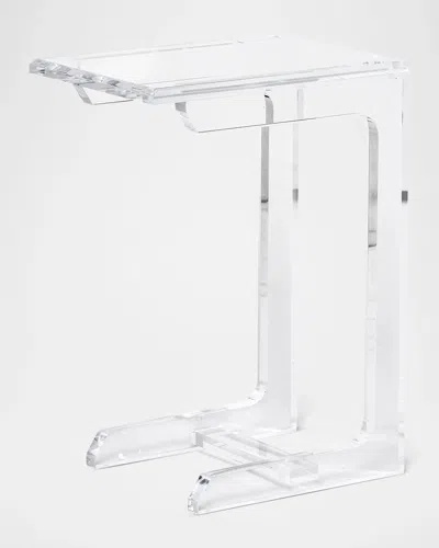 Interlude Home Zola Acrylic Hugging Table In White