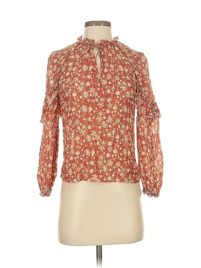 Pre-owned Intermix 3/4 Sleeve Blouse In Red