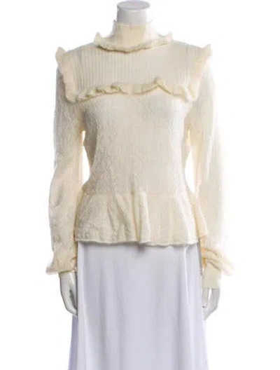 Pre-owned Intermix Alpaca Turtleneck Sweater In Neutral