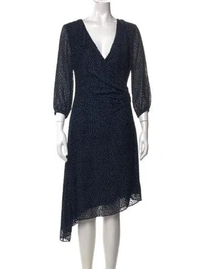 Pre-owned Intermix Animal Print Midi Length Dress In Multi