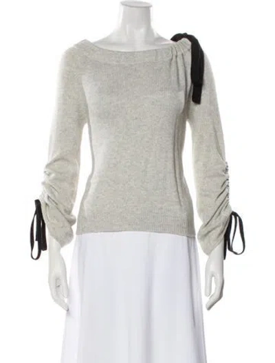 Pre-owned Intermix Bateau Neckline Sweater In Gray