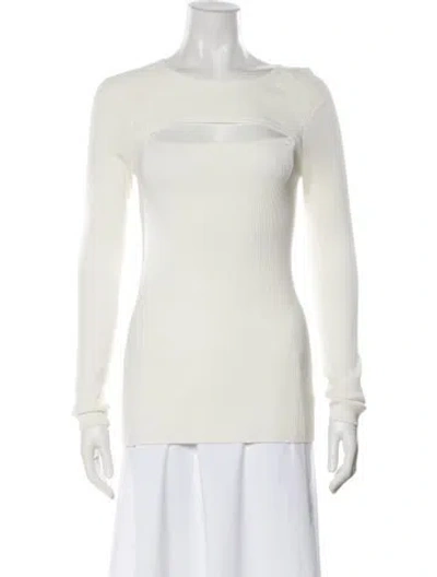 Pre-owned Intermix Bateau Neckline Sweater In Neutral