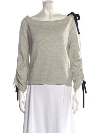 Pre-owned Intermix Bateau Neckline Sweater In Neutral