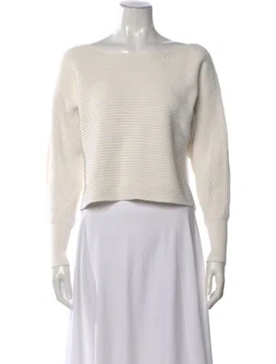 Pre-owned Intermix Bateau Neckline Sweater In Neutral