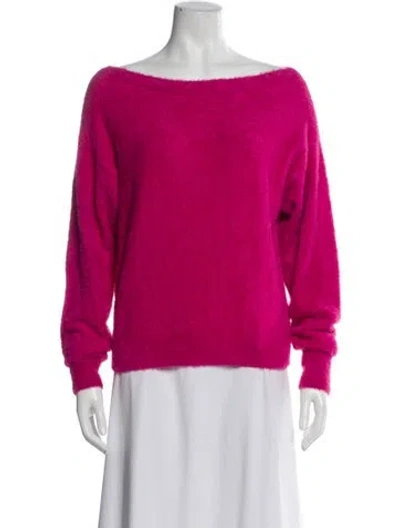Pre-owned Intermix Bateau Neckline Sweater In Pink