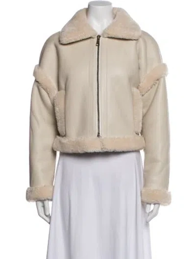 Pre-owned Intermix Biker Jacket In Neutrals