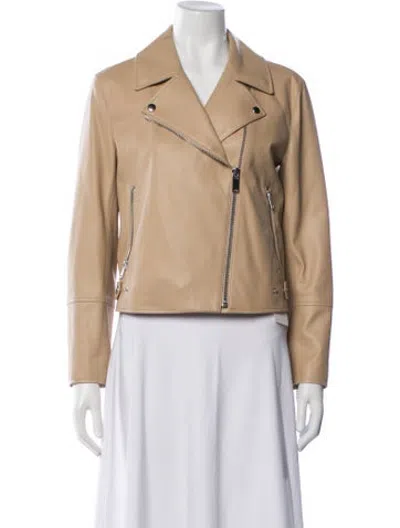 Pre-owned Intermix Biker Jacket In Neutrals