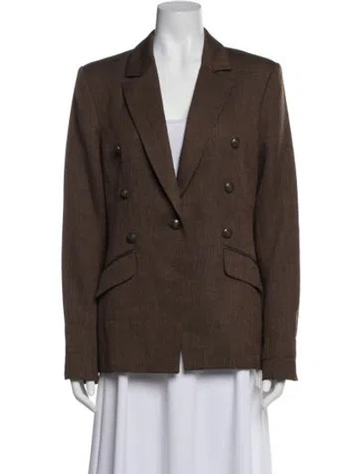 Pre-owned Intermix Blazer In Brown