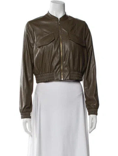 Pre-owned Intermix Bomber Jacket In Brown