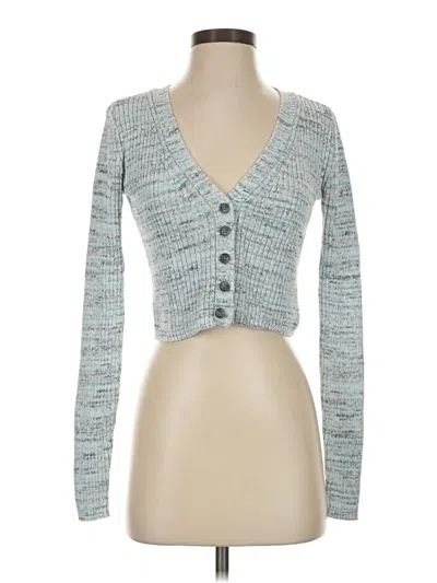 Pre-owned Intermix Cardigan Sweater In Blue
