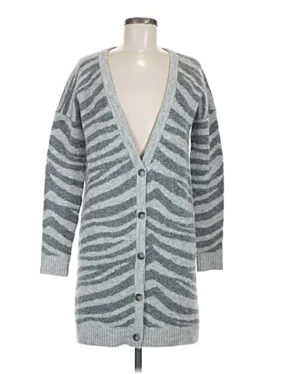 Pre-owned Intermix Cardigan Sweater In Gray