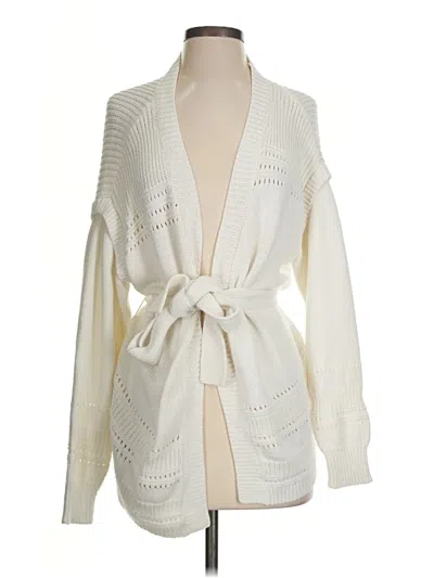 Pre-owned Intermix Cardigan Sweater In Ivory