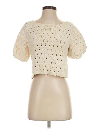 Pre-owned Intermix Cardigan Sweater In Ivory