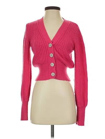 Pre-owned Intermix Cardigan Sweater In Pink