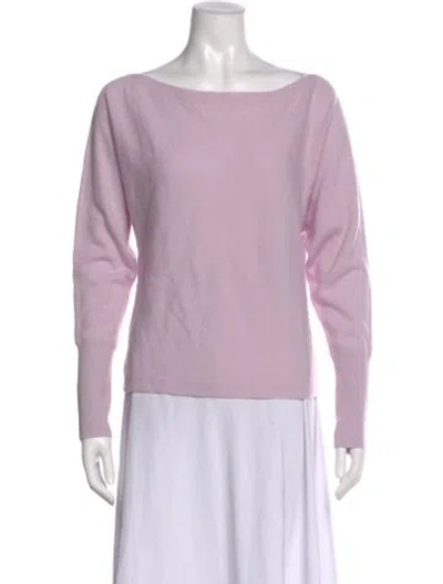 Pre-owned Intermix Cashmere Bateau Neckline Sweater In Purple