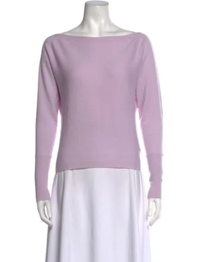 Pre-owned Intermix Cashmere Bateau Neckline Sweater In Purple