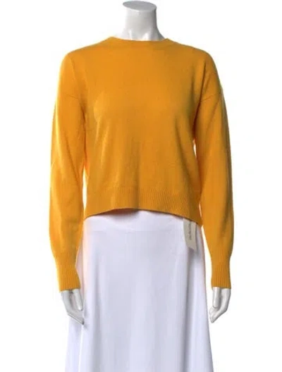 Pre-owned Intermix Cashmere Bateau Neckline Sweater In Yellow