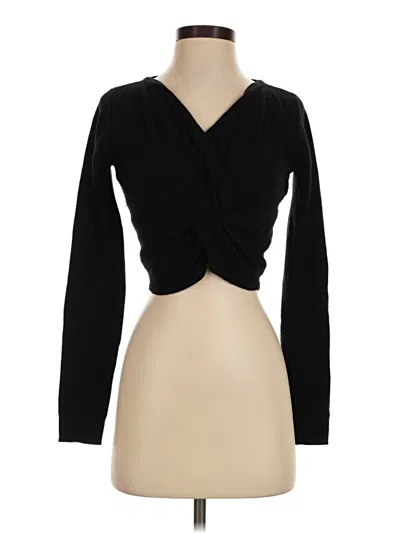 Pre-owned Intermix Cashmere Cardigan Sweater In Black