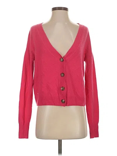 Pre-owned Intermix Cashmere Cardigan Sweater In Pink