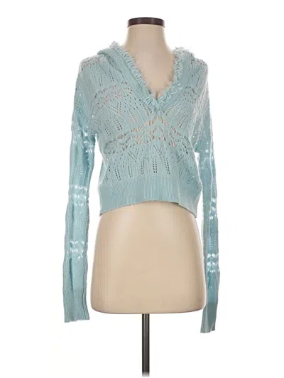 Pre-owned Intermix Cashmere Cardigan Sweater In Teal