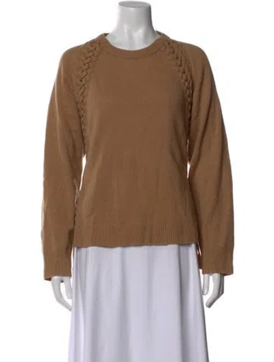 Pre-owned Intermix Cashmere Crew Neck Sweater In Brown