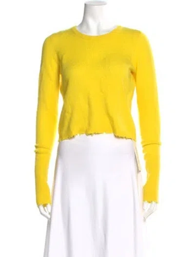 Pre-owned Intermix Cashmere Crew Neck Sweater In Yellow
