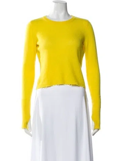 Pre-owned Intermix Cashmere Crew Neck Sweater In Yellow
