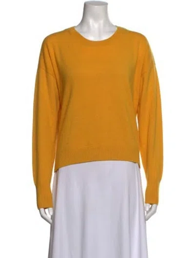 Pre-owned Intermix Cashmere Crew Neck Sweater In Yellow