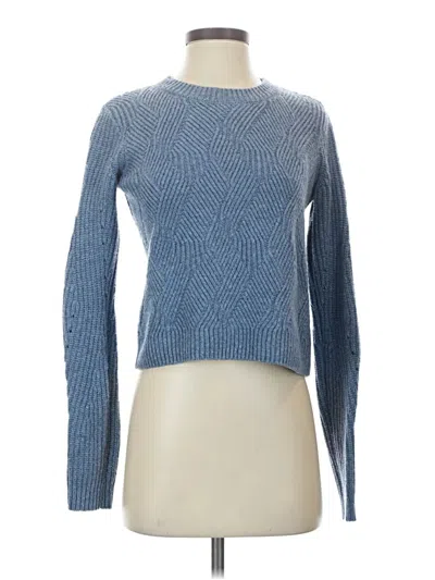 Pre-owned Intermix Cashmere Pullover Sweater In Blue