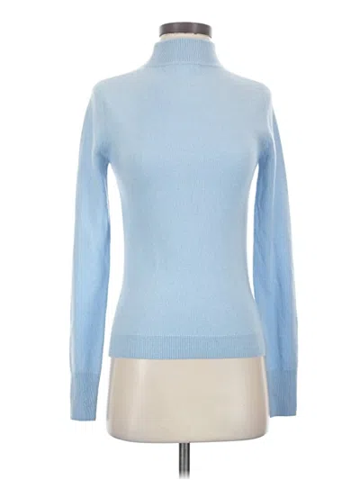 Pre-owned Intermix Cashmere Pullover Sweater In Blue