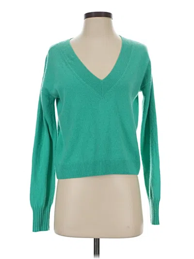 Pre-owned Intermix Cashmere Pullover Sweater In Green