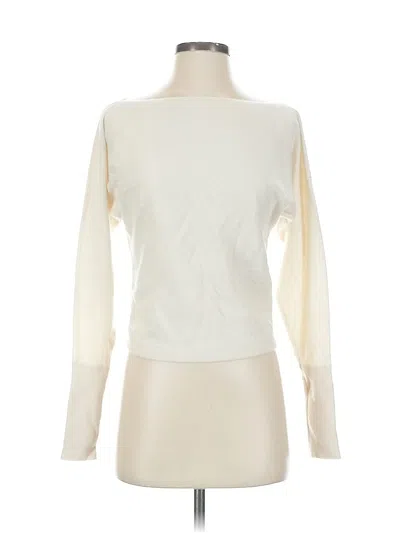 Pre-owned Intermix Cashmere Pullover Sweater In White