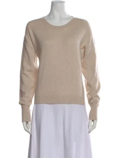 Pre-owned Intermix Cashmere Scoop Neck Sweater In Neutral