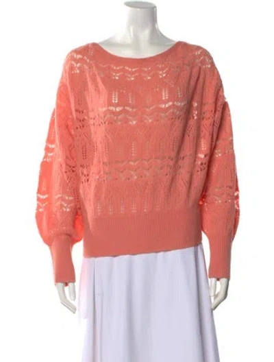 Pre-owned Intermix Cashmere Scoop Neck Sweater In Pink