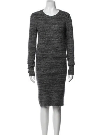 Pre-owned Intermix Cashmere Skirt Set In Grey