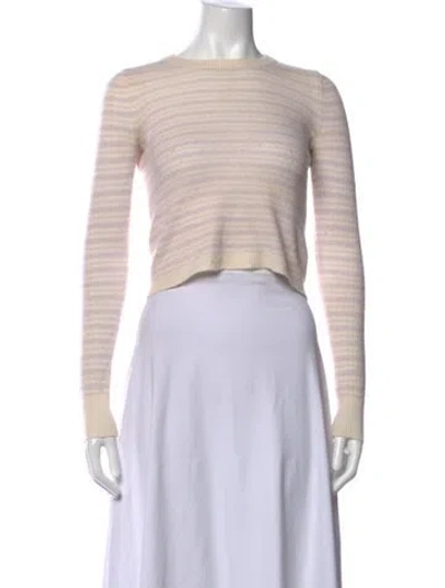 Pre-owned Intermix Cashmere Striped Sweater In Purple