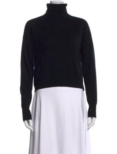 Pre-owned Intermix Cashmere Turtleneck Sweater In Black