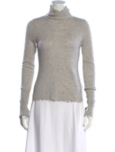 Pre-owned Intermix Cashmere Turtleneck Sweater In Grey