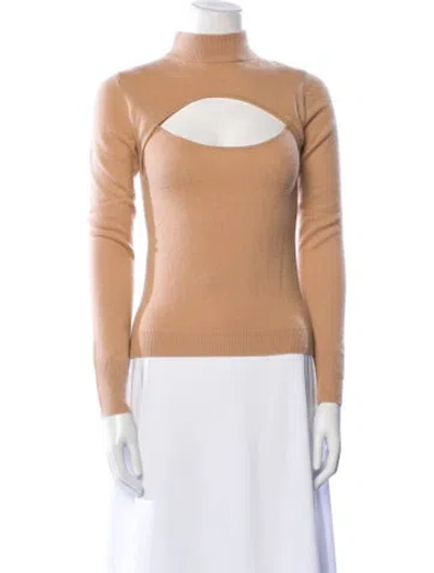 Pre-owned Intermix Cashmere Turtleneck Sweater In Neutral