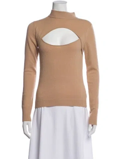 Pre-owned Intermix Cashmere Turtleneck Sweater In Neutral