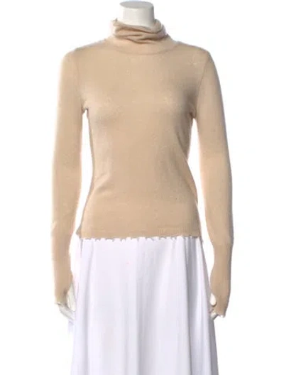 Pre-owned Intermix Cashmere Turtleneck Sweater In Neutrals