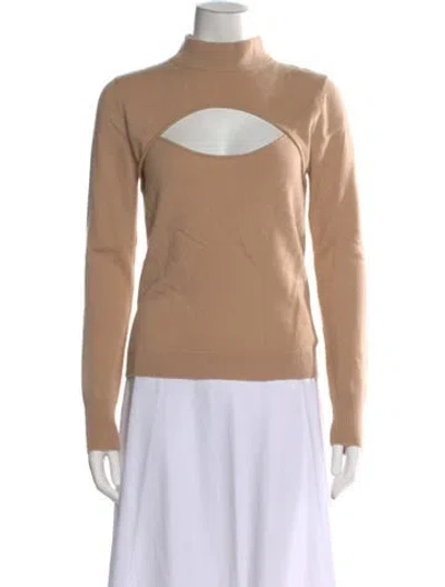 Pre-owned Intermix Cashmere Turtleneck Sweater W/ Tags In Neutral