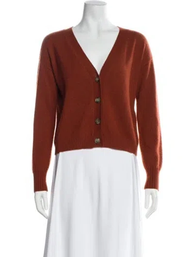 Pre-owned Intermix Cashmere V-neck Sweater In Brown
