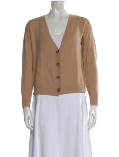 Pre-owned Intermix Cashmere V-neck Sweater In Brown