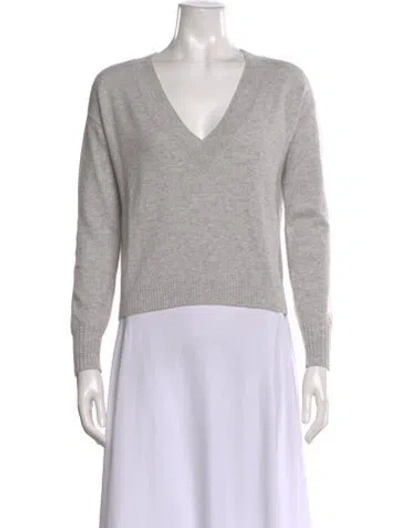 Pre-owned Intermix Cashmere V-neck Sweater In Gray