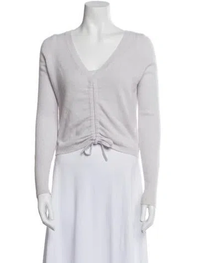 Pre-owned Intermix Cashmere V-neck Sweater In Gray