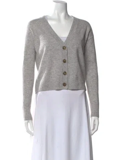 Pre-owned Intermix Cashmere V-neck Sweater In Gray